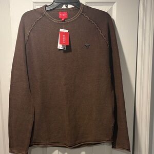 NWTs Guess Chocolate crewneck knit pullover